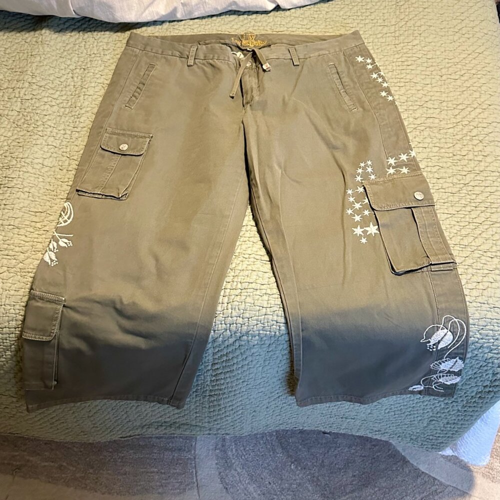 Johnny Was JWLA Embroidered Cargo Ankle Pants XL